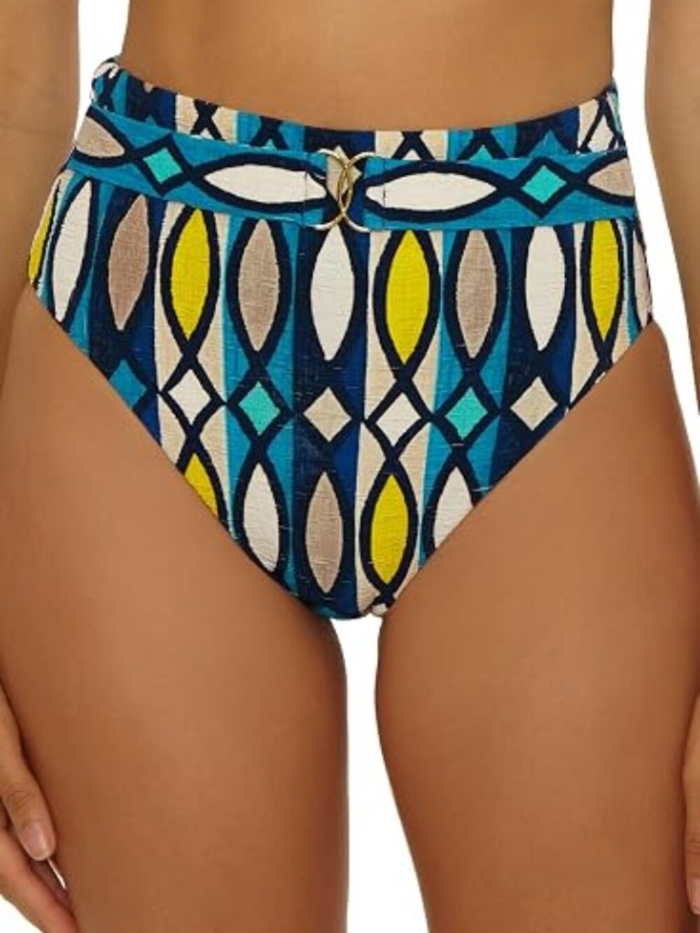 TRINA TURK PAROS PRINTED BELTED HI-WAIST BOTTOM IN SIZE 14